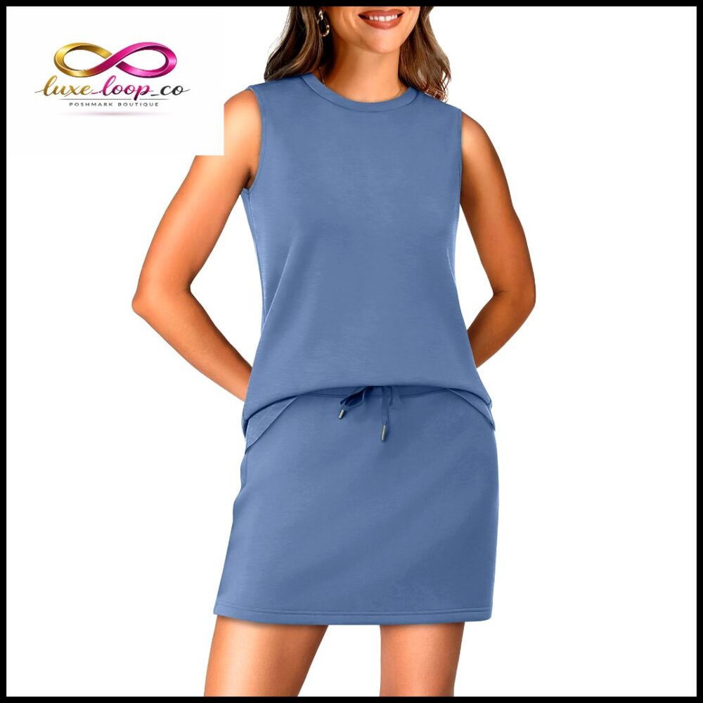 Small 2-Piece Tennis Skirt Set with‎ Built-In Shorts & Pockets